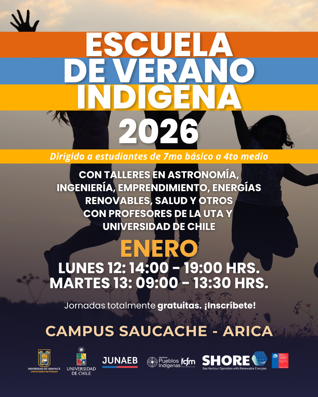 UTA y UChile abren convocatoria final de inscripción para Escuela de Verano Indígena 2026